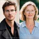 Progressive Multifocal Reading Glasses for Women Men Square Blue Light Blocking Classic Half Frame Computer Readers