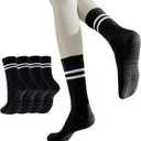 GUUNIEE Pilates & Yoga Socks for Women with Non-Slip Grip for Barre, Ballet,Hospital & Barefoot Workout 2/4 Pairs Breathable (6-10)