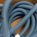 Heavy-Duty Manual Pool Vacuum Hose, 50 Ft x 1-1/2, Kink-Free Swivel Cuff, Professional Grade Spiral-Wound Design, UV & Chemical Resistant for Inground & Above Ground Pools, Made in USA