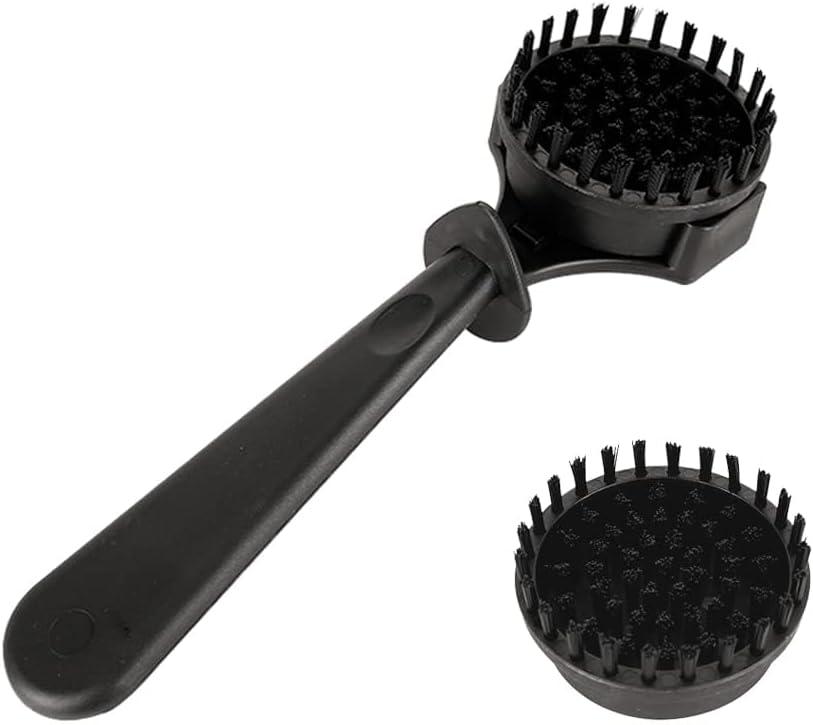watchget Espresso Coffee Machine Cleaning Brush Grouphead Brush with 1 More Detachable Nylon Bristles Espresso Cleaning Bristle for 58mm Group Head