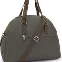 Kipling Women's Eugina Satchel, Handmade, Removable Shoulder Strap, Outer Pockets, Nylon Duffle Bag