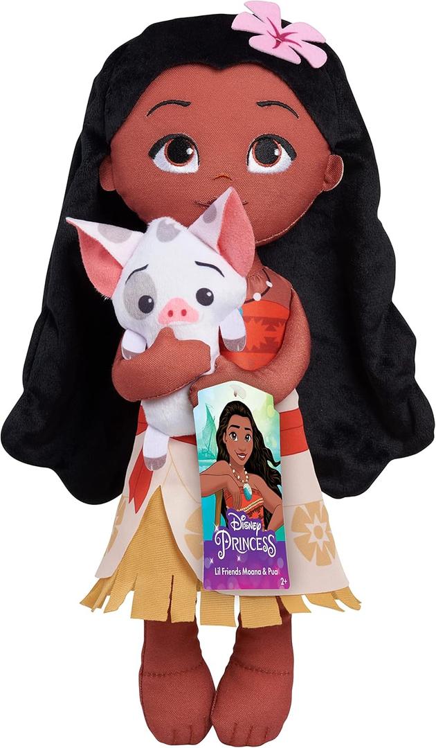 Disney Princess Lil' Friends Plushie Moana & Pua 14-inch Plushie Doll, Kids Toys for Ages 3 Up by Just Play Disney Princess Lil' Friends Plushie Moana & Pua 14-inch Plushie Doll, Kids Toys for Ages 3 Up by Just Play