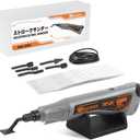 Reciprocating Sander, Variable Speed and USB Charging with LED Light, Pen Sander With 6pcs Sanding Head, Fit for Sanding, Polishing, Finishing, DIY Crafts (Grey)