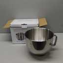 7QT Stainless Steel Mixer Bowl for Kitchenaid Stand Mixers, Kitchen Aid Mixing Bowl for 7QT Lift Mixer with Handle, Compatible with KSM70SKXXBK, Dishwasher safe.