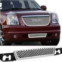 Front Lower Grille Compatible With 2007-2014 GMC Yukon/XL/Denali (Chrome)