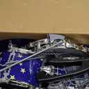 Upgraded Kids Drum Set for Toddlers Plastic Musical Jazz Drum Instruments Kit Birthday Musical Learning Toys for 4 5 6 Boys Girls, Starlight Blue