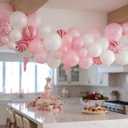 White And Pink Balloon Arch Kit, Party Decor, Coquette Birthday Decorations, 5/10/ 12/18 Inches Pink Bow Balloon for Bridal Baby Shower Girls Birthday Wedding Decorations Supplies (70 PCS)