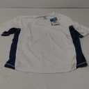 Kanu Surf Men's Swim Shirt with Short Sleeves  UPF 50+ Rash Guard Quick-Dry Fabric (Large, White/Navy)