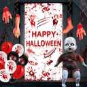 Halloween Party Decorations Set,Mystery Party Scream Banner,Hanging Swirls,Balloons