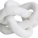 Bloomingville Decorative Interlocking Marble Chain with 3 Links, White