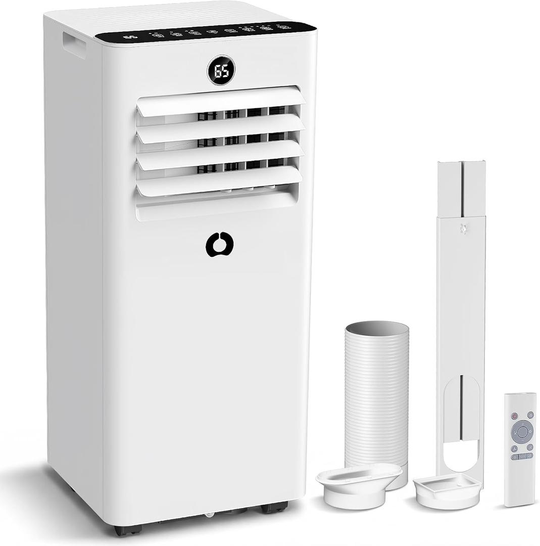 Portable Air Conditioners,10,000 BTU 3-in-1 Portable AC unit for Rooms up to 450 Sq. Ft, Featuring 24H Timer, Smart Sleep Mode, Window Kits Included, Perfect for Bedrooms, Kitchens, and Apartments