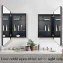 Recessed Medicine Cabinet with Mirror - Farmhouse Black Bathroom Storage Cabinet for Bathroom, Kitchen, Laundry Room | Rustic Modern Design, Soft-Close Hinges, Adjustable Shelves