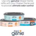 Diaper Genie Essentials Round Refill Pack of 4 | Holds Up to 1280 Newborn Diapers | Features Unscented Continuous Film | Compatible with Diaper Genie Complete and Expressions Pails