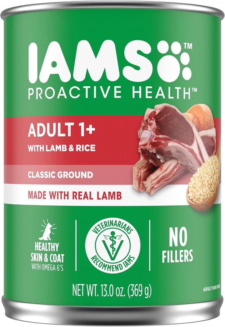 Iams Iams Proactive Health Adult With Lamb & Rice Pate Wet Dog Food 13.0 Oz, 13 Oz (13.2 Ounce (12 pc)) BB 2026