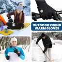 Winter Thermal Gloves, Winter Thermal Gloves with Touchscreen Function, Winter Gloves Women Men Ski Snow Gloves Liner Thermal Warm Touch Screen, Anti-Slip Grip, Running, Cycling, Driving Etc. Black