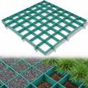 Permeable Pavers, 12 Pcs Heavy Duty Grass & Gravel Permeable Paver System Grass & Gravel Pavers PPE Plastic Pavers for Lawn Decks driveways Sidewalks shed Bases, 1" Depth, 22 Sq Ft, Green