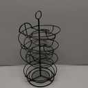 QUTREY Black Metal Egg Skelter with Storage Basket, Spiral Design Egg Holder for Large Egg for Countertop, Kitchen