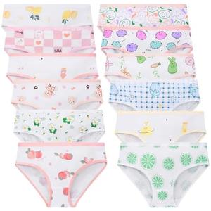 Yzjcafriz Girls Underwear 12 Pack Soft Kids Briefs Cotton Comfortable Panites Size 3-4 years
