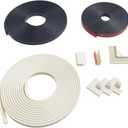 Generic Magnetic Window Screen Frame/Adjustable Window Screen mesh Gauze Link Frame is Suitable for All Kinds of Soft Gauze Conveniently Operate on a Solid Surface of Metal/Wood/Plastic, etc., White