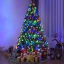 6Ft Pre-Lit Artificial Christmas Tree Hinged 350 LED Lights