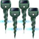 Solar Powered, Waterproof Ultrasonic Deterrent Stake, Sonic Spikes for Lawns Garden