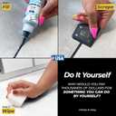PentaUSA Tile Grout Repair Kit - Black Premixed Acrylic Sanded Grout Filler for Bathroom, Shower, and Kitchen Tile Repair, Water-Resistant Tube with Applicator, Fills Cracks and Gaps, (8.8oz / 250g)
