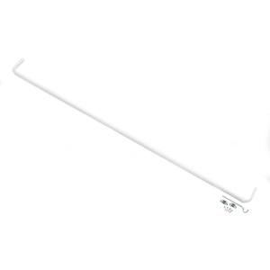 Fantasia 48-86 Inch Adjustable Width Single Curtain Rod for Windows with Brackets & Hardware - Easy to Install