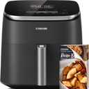 COSORI Air Fryer 9-in-1, Compact & Large 6-Qt, Fast Turbo Modes, 90450F Precise Heat for Even Results, Up to 95% Less Oil*, Roast, Bake, Dry, Reheat, Frozen, Broil, Proof, 120V, TurboBlaze, Grey (Dark Gray)