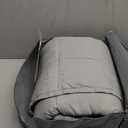 Topblan Weighted Blanket for Adults 12lbs, Soft Cooling Breathable Weighted Throw for Sleeping, Washable Heavy Blanket with Glass Beads for Winter, Sofa Bed, 48"x72" Twin Size, Grey