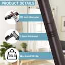 BRIOFOX Tension Curtain Rod Adjustable 32 to 78 inch - Spring Tension Shower Curtain Rod for Window or Bathroom No Drilling Non Slip, Matte Bronze