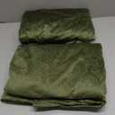 GIGIZAZA Green Velvet Curtains 72 Inch Long for Living Room,2 Panels Luxury Vintage Drapes Floral Embossed Blackout Window Curtain Back Tab Thermal for Bedroom