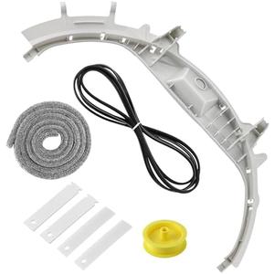 WE49X20697 Dryer Bearing Kit with WE12X83 Pulley Idler Fit for G-E Hot-point Dryers Include WE3M26 Top Bearing WE12M29 Dryer Belt WE9M30 Dryer Felt and WE1M504 & WE1M1067 Drum Slides by Fetechmate