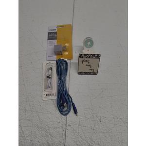 Set of 4: Lightning Connector to USB-C Charge Cable 6' + Prime® 3-to-2 Power Adapter + Live Love Laugh Plug-In Fragrance Oil Diffuser