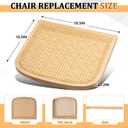 Yerliker 2 Pack Cane Chair Replacement, Natural Chair Replacement Cane Seat for Home Office, Ash Wood and Rattan (Yellow), 18.5 x 16.5 x 1.2 inches