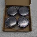 ACROPIX 4 Pcs Wheel Center Caps Hub Caps Rim Center Caps 2.42" 2.6" Wheel Caps Hubcap Center Covers Black with Gradient Grid Logo Plastic 6 Clips Black