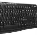 Logitech MK270 Wireless Keyboard and Mouse Combo for Windows, 2.4 GHz, 8 Multimedia Keys, PC, Laptop, Wireless Keyboard Compact Mouse Combo - Black