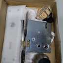 Mortise Lock Set Interior Door, Crystal Glass Door Knobs with Lock and Skeleton Key, Old Door Knob Replacement, Vintage Antique Door Handle, Matte Black Finish (Mortise(1 Pack))