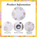 4PCS Easter Placemats,Cute Placemats,Easter Table Runner,15 Inch Round Place Mats,Centerpiece Table Decorations,Embroidered Place Mats for Home Dining Holiday Kitchen Spring Table Decoration