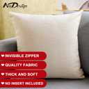 AnyDesign Valentine's Day Pillow Covers Red White Sweet Love Throw Pillow Case 16 x 16 inch Hearts Stripes Love Cushion Cover for Home Couch Sofa Wedding Anniversary Decoration, Set of 4