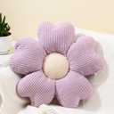 sioloc Flower Pillow, Flower Shaped Pillow, Flower Floor Pillow, Seat Cushion, Cute Flower Pillow, Aesthetic Pillow, Decorative Pillows for Bed Sofa Couch (Purple,19.7Inch)