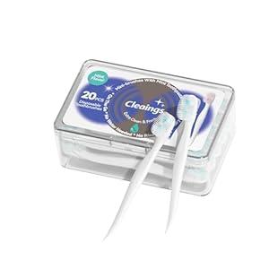 Mini Brushes-Disposable Toothbrushes with Double Cleaning Beads Toothpaste and Pick for Work or Travel, 20 Count-Mint Flavor -(Pack of 1) Mini Brushes-Disposable Toothbrushes with Double Cleaning Beads Toothpaste and Pick for Work or Travel, 20 Count-Mint Flavor -(Pack of 1)