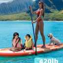 11'*33"/34" Inflatable Stand Up Paddle Board for Beginners,400/420lbs Capacity, Anti-Slip EVA Deck, Includes Adjustable Paddle, Pump, Backpack & SUP Accessories for Surfing, Fishing, Yoga & More