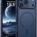 SUPFINE Magnetic for iPhone 17 Pro Max Case (Compatible with MagSafe)(Military Grade Drop Protection)(Camera Protection) Translucent Matte Shockproof Phone Cover,Dark Blue