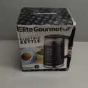 Elite Gourmet 1.7L Dual Wall Cool Touch Electric Tea Kettle, Borosilicate Glass, 304 Stainless Steel Interior, Programmed Digital Touchscreen, Keep Warm, Auto Off & Audible Indicator, Black (1.9 Quarts)