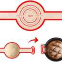 Upgraded Silicone Bread Sling Dutch Oven Liners Sourdough Baking Supplies Reusable Non-Stick Bread Mat Cast Iron Sheet Extra Long Handles Larger Size 8.6 Inch Diameter (Red, 1)