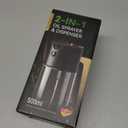 500ml/17oz Olive Oil Sprayer for Cooking, 2 in 1 Large Glass Oil Dispenser Bottle for Kitchen Gadgets, Even Spray with Portion Control for Air Fryer, Salad, BBQ - Grey (Gray)