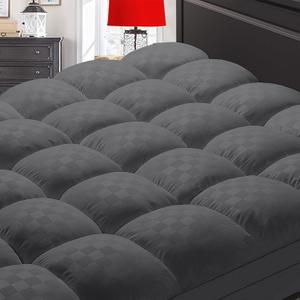 Mattress Topper King,Extra Thick Mattress Pad Cover for Back Pain,Cooling Mattress Protector with 8-21 Inch Deep Pocket,Overfilled Down Alternative Filling,Grey