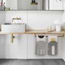 OHSUL Boho-Chic Sun Moon Line Rainbow Kitchen Towels Dish Towels Dish Cloth Set of 2,Bohemian Mid Century Modern Hand Towel Tea Towels for Bathroom Kitchen Decor(Yellow), 412JW