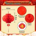 23Pcs Chinese New Year Decorations 2026 with 2 3D Dragon Decorations and 1 Red Ball and 20 Chinese New Year Plastic Lanterns for Chinese Spring Festival Party Decorations