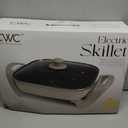 COOK WITH COLOR Electric Skillet - 12" x 12" Ceramic Nonstick Pan, PFAS-Free, 1400W, Tempered Glass Lid, Variable Temperature, Removable Heating Probe, Cool-Touch Handles, Sand (Greige)